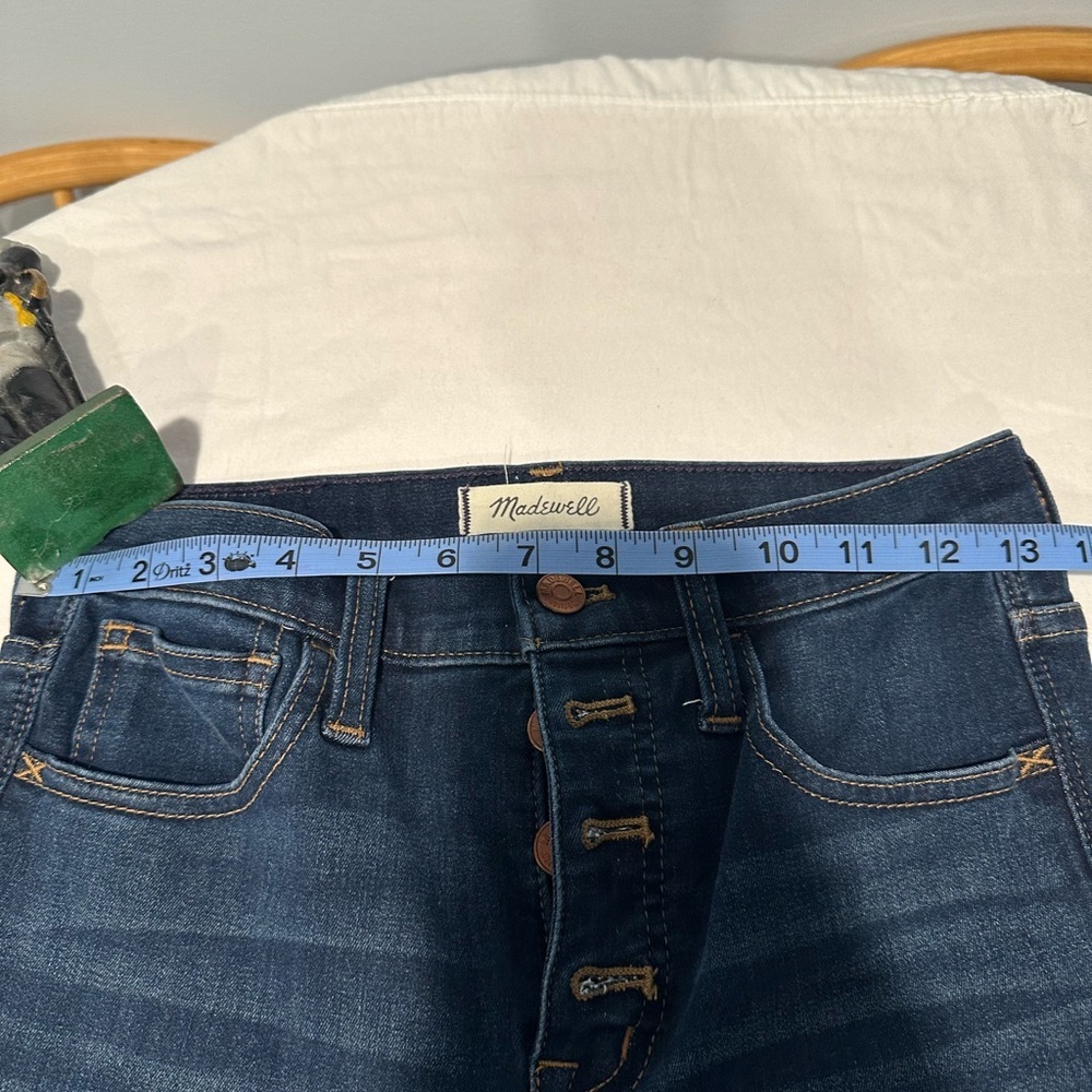 Madewell 10” High-Rise Skinny Jeans | Size 24 | Dark Wash - Picture 8 of 10